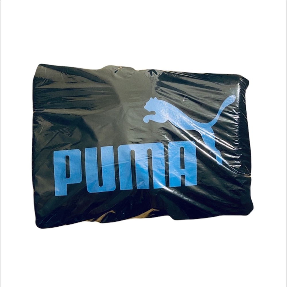 NWT Puma: Women’s Extra Large Black & Blue Drawcord Logo Workout Hoodie